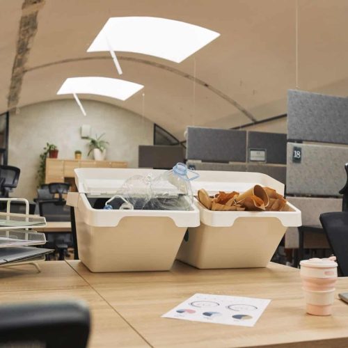 Recycling Bins in Office